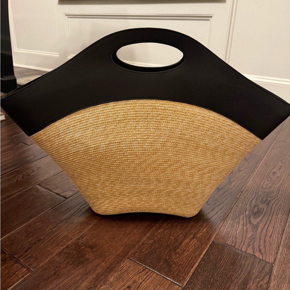 NWT COS oversized market straw tote handbag